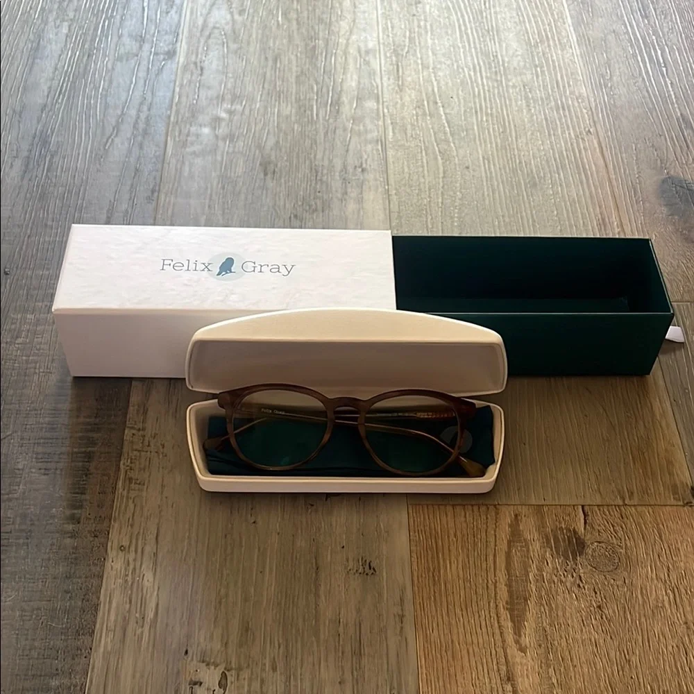 Felix Gray Tortoise Eyeglasses with Case OS